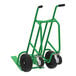 A green Valley Craft hand truck with black wheels.