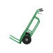 A green Valley Craft steel hand truck with pneumatic wheels.