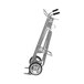 A silver Valley Craft hand truck with pneumatic wheels and brakes.