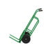 A green Valley Craft steel hand truck with black pneumatic wheels.