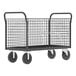 A gray wire mesh Valley Craft platform cage cart with four wheels.