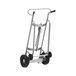 A Valley Craft aluminum hand truck with black wheels and brakes.