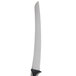 A Dexter-Russell V-Lo bread and sandwich knife with a black handle and silver scalloped blade.