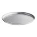 A close-up of a silver Choice deep dish pizza pan.