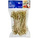 A plastic bag of green bamboo Royal Paper Eco-Friendly Knot Bamboo Food Picks.