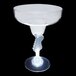 A clear plastic guitar margarita cup with a light on the bottom.