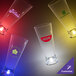 A customizable clear plastic Pilsner cup with a white LED light.