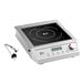 A Cooking Performance Group countertop induction range with a probe on a counter in a professional kitchen.