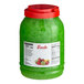 A green jar of Fanale Green Apple Jelly Topping with a red lid.