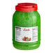 A green jar of Fanale Green Apple jelly with a red lid.
