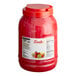 A large container of Fanale Strawberry Jelly with a red lid.