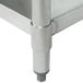 An Eagle Group stainless steel open well hot food table with a metal base and shelf.