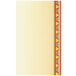 Menu paper with a Southwest themed yellow border with triangles.