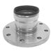 A Josam stainless steel flange with holes and a black ring.