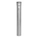 A stainless steel Josam metal pipe with a black rubber cap.