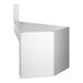 A white rectangular Regency Spec Line underbar filler with a metal corner.