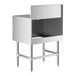 A Regency stainless steel underbar drainboard with a metal frame.