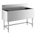 A stainless steel Regency underbar ice bin with legs.