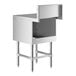 A silver rectangular Regency Spec Line stainless steel underbar drainboard.