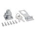 A Regency stainless steel cover for a single tier speed rail on a white background.