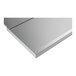 A stainless steel sliding lid for a Regency underbar ice bin.