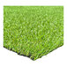A roll of FloorEXP synthetic grass with a close-up of grass.