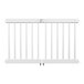 A white Mod-Traditional center gate panel with metal bars.