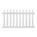 A Mod-Picket white picket fence panel against a white background.