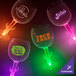 A group of customizable plastic cactus stem goblets with orange LED lights.