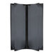 A black rectangular H. Risch, Inc. Tuxedo Leather menu cover with black picture corners.