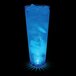 A 24 oz. customizable plastic cup with a blue drink and ice with a blue LED light inside.