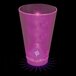 A 3.5 oz. purple plastic shot cup with a purple LED light inside.