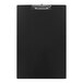 A black Saunders tabloid size clipboard with a chrome clip.