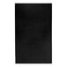 A black rectangular menu cover with a black surface.
