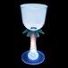 A customizable plastic wine cup with a palm tree stem and base.