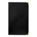 A black rectangular H. Risch, Inc. leather menu cover.