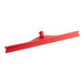 A red Vikan Ultra-Hygienic single blade rubber floor squeegee with a red plastic frame.