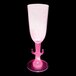 A 7 oz. plastic champagne cup with a cactus stem and a pink LED light.