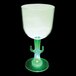 A customizable plastic cactus stem goblet with a green LED light.