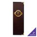 A brown leather H. Risch Wine Menu Cover with gold text.