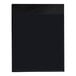 A black rectangular menu board with a black edge.