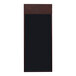 A black rectangular menu board with a brown border.