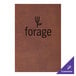 A brown leather H. Risch, Inc. menu cover.