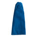 A blue puppet-style oven mitt with a small pocket on it.