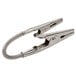 An American Metalcraft silver metal double-sided sign clip.