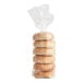 A bag of Original Bagel honey wheat bagels in clear plastic packaging.
