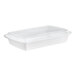 A white rectangular Choice plastic container with lid.