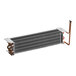A close-up of a copper MainStreet Equipment evaporator coil.