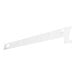 A white plastic Avantco Refrigeration shelf bracket.