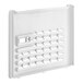A white plastic panel with holes for an Avantco Refrigeration grille.